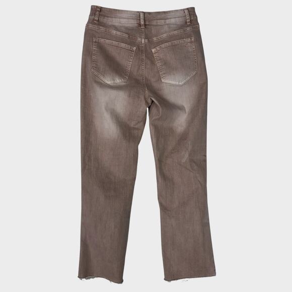 Grace & Lace Size 6 Mel's Fave Distressed Cropped Straight Leg Colored Jeans - Picture 3 of 6